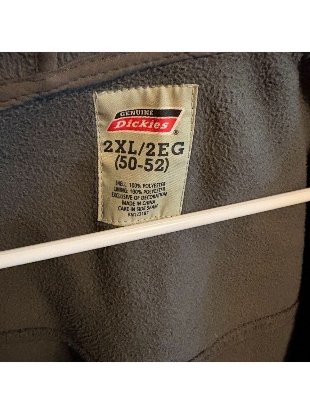 Dickies 2XL (50/52) Charcoal Plaid Hooded Shirt Jacket - Picture 7 of 8